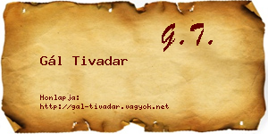 Gál Tivadar névjegykártya