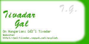 tivadar gal business card